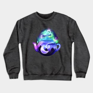 Aurora Borealis Teapot - Dreamy Aesthetic by heysoleilart Crewneck Sweatshirt